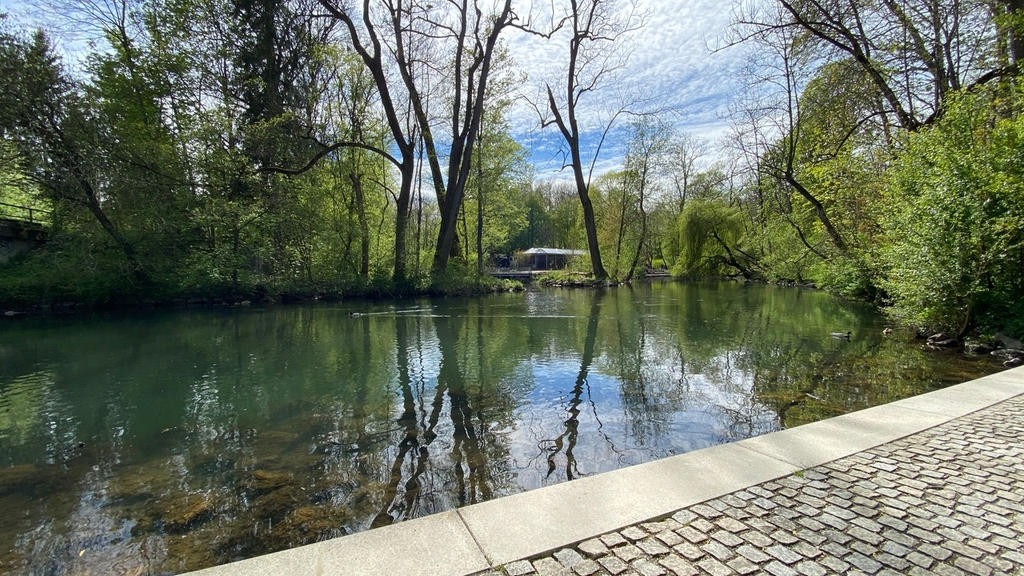 Teich im Stadtpark von Erding
