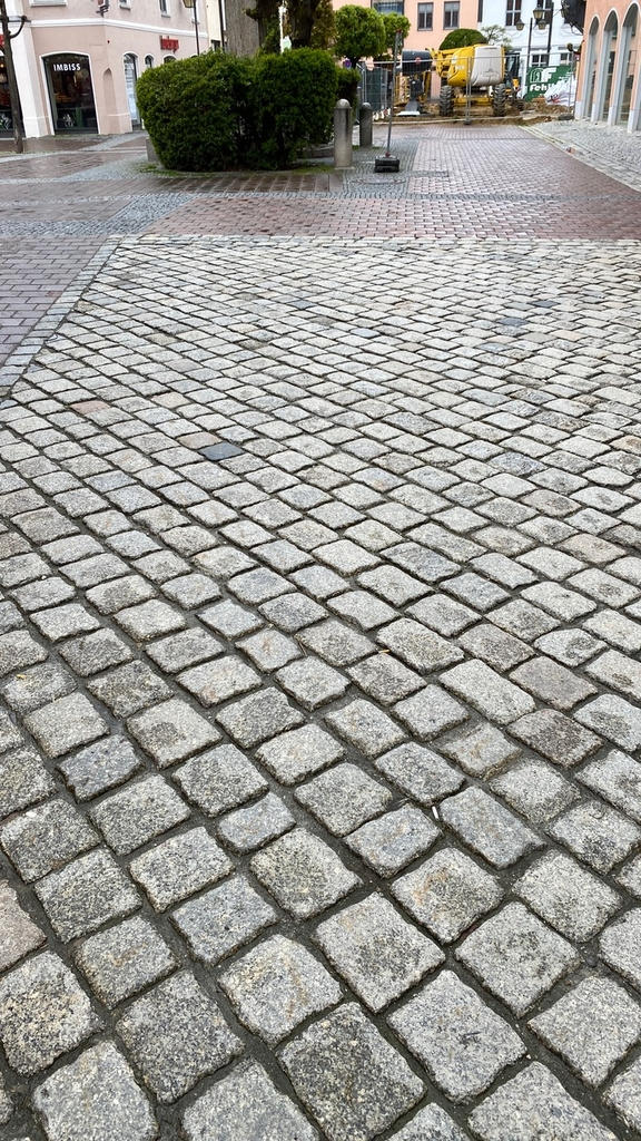 Angenehmes Kopfsteinpflaster