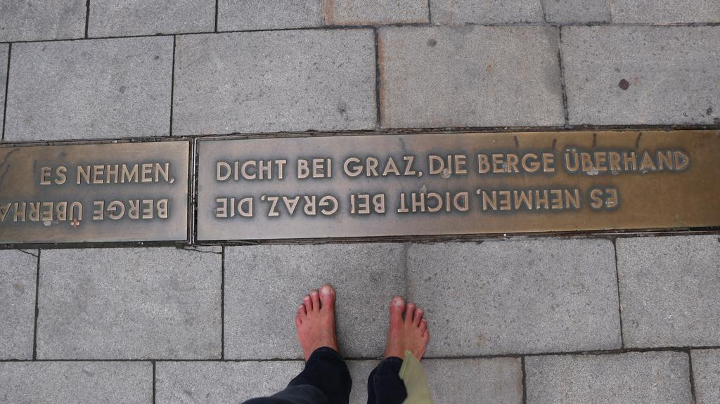 Spruchband in Grazer Innenstadt