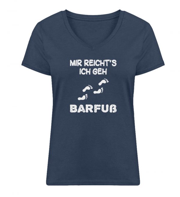 Damen V-Shirt mit Barfuß Motiv von Barfuss SHIRT