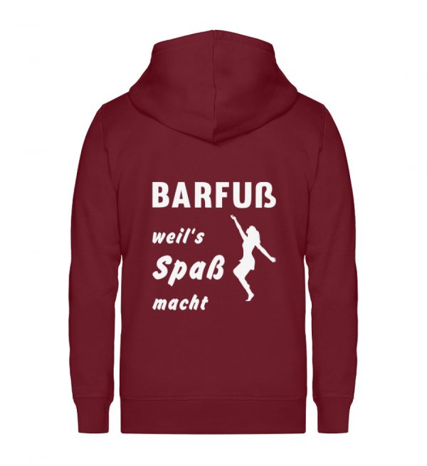 Sweatjacke mit Barfußmotiv von Barfuss SHIRT