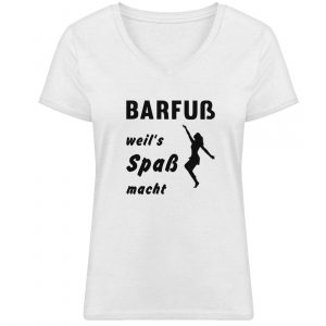 Damen V-Shirt mit Barfuß Motiv von Barfuss SHIRT