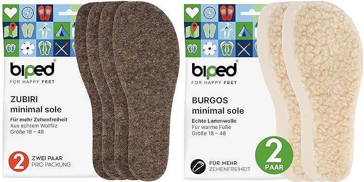 Wollfilz- und Lammfellsohlen